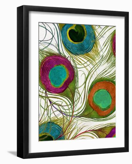 Peacock Feathers II-null-Framed Giclee Print