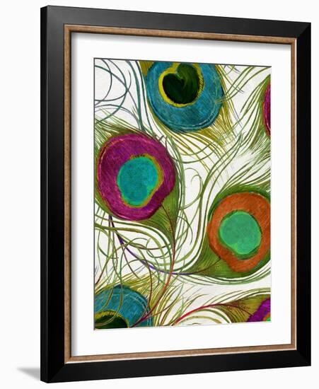 Peacock Feathers II-null-Framed Giclee Print