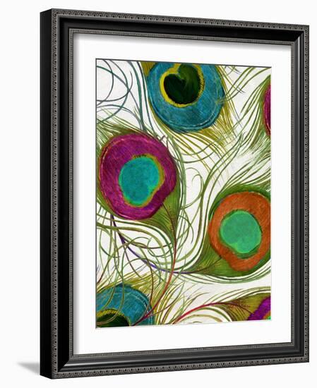 Peacock Feathers II-null-Framed Giclee Print