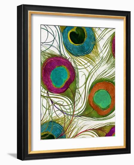 Peacock Feathers II-null-Framed Giclee Print