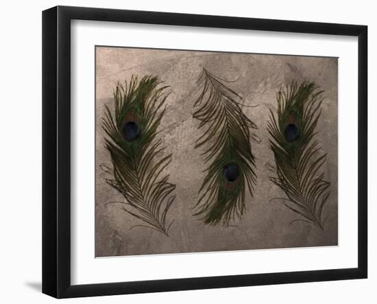 Peacock Feathers III-Natasha Wescoat-Framed Giclee Print