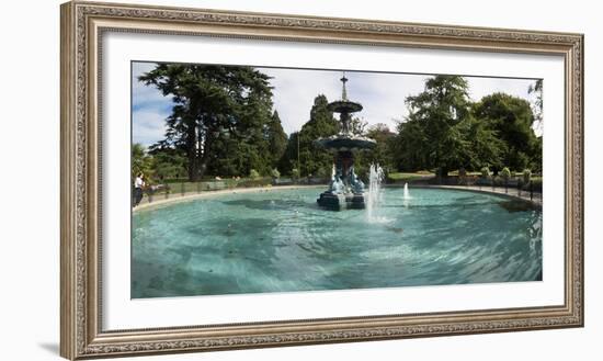 Peacock Fountain at Hagley Park, Christchurch, Canterbury, South Island, New Zealand-null-Framed Photographic Print