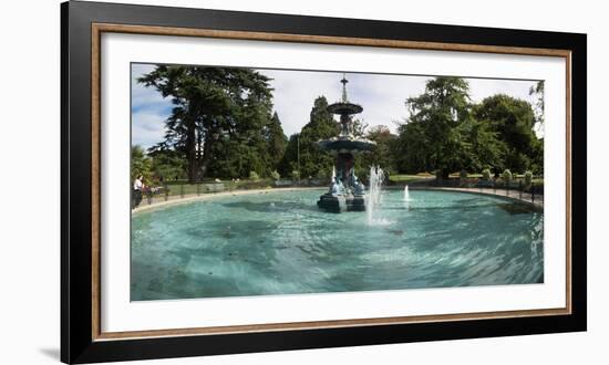 Peacock Fountain at Hagley Park, Christchurch, Canterbury, South Island, New Zealand-null-Framed Photographic Print