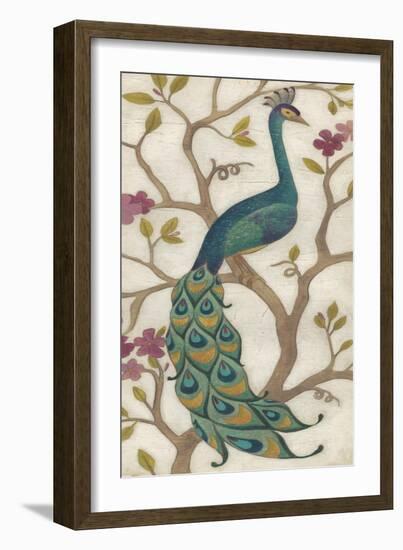 Peacock Fresco I-June Erica Vess-Framed Art Print