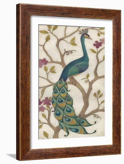 Peacock Fresco I-June Erica Vess-Framed Art Print