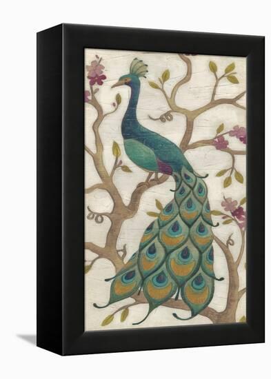 Peacock Fresco II-June Erica Vess-Framed Stretched Canvas