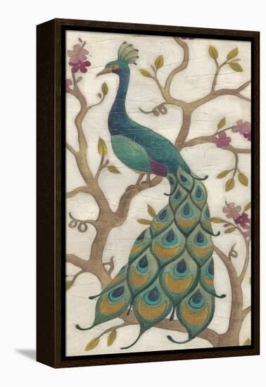 Peacock Fresco II-June Erica Vess-Framed Stretched Canvas