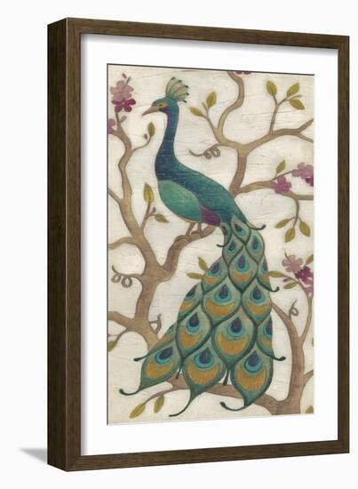 Peacock Fresco II-June Erica Vess-Framed Art Print