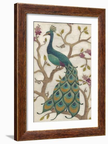 Peacock Fresco II-June Erica Vess-Framed Art Print