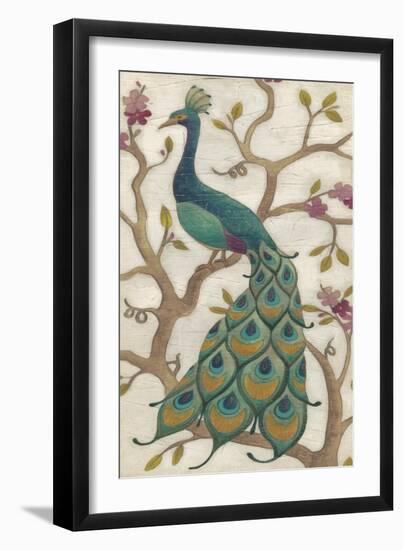 Peacock Fresco II-June Erica Vess-Framed Art Print