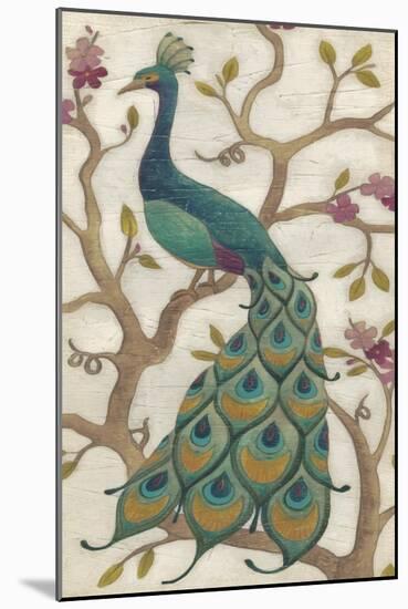 Peacock Fresco II-June Erica Vess-Mounted Art Print