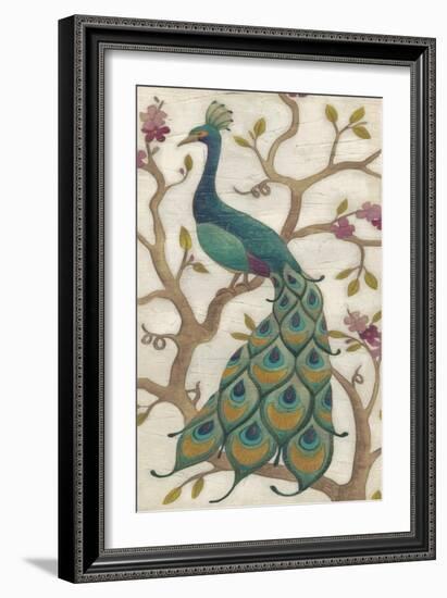 Peacock Fresco II-June Erica Vess-Framed Art Print