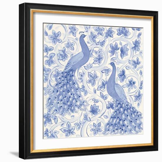 Peacock Garden II-Miranda Thomas-Framed Art Print