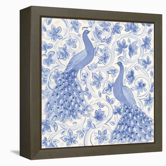 Peacock Garden II-Miranda Thomas-Framed Stretched Canvas