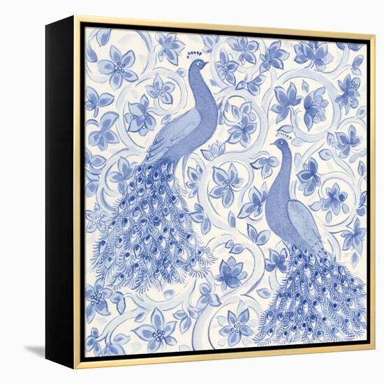 Peacock Garden II-Miranda Thomas-Framed Stretched Canvas