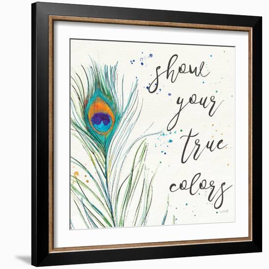 Peacock Garden VII-Anne Tavoletti-Framed Art Print