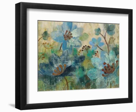 Peacock Garden White Flowers-Silvia Vassileva-Framed Art Print