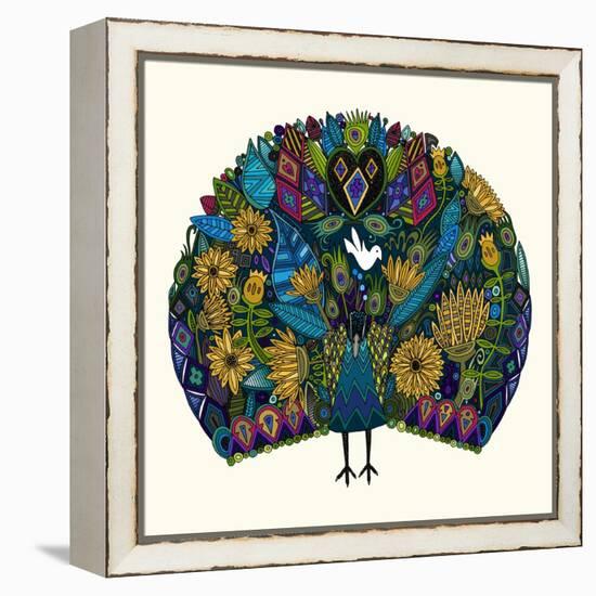 Peacock Garden-Sharon Turner-Framed Stretched Canvas