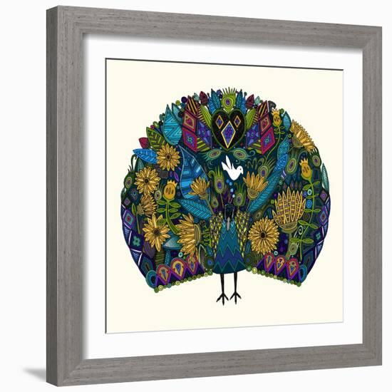 Peacock Garden-Sharon Turner-Framed Premium Giclee Print