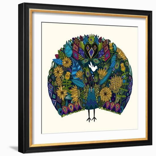 Peacock Garden-Sharon Turner-Framed Premium Giclee Print