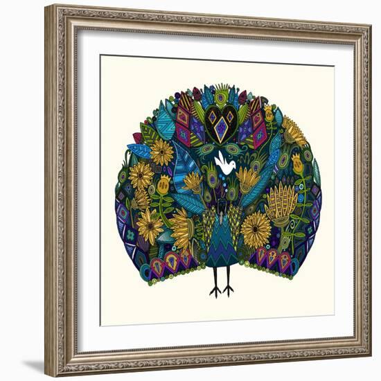 Peacock Garden-Sharon Turner-Framed Art Print