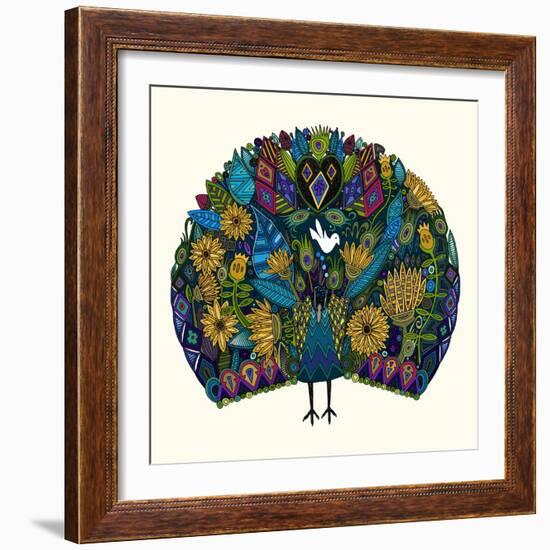 Peacock Garden-Sharon Turner-Framed Art Print