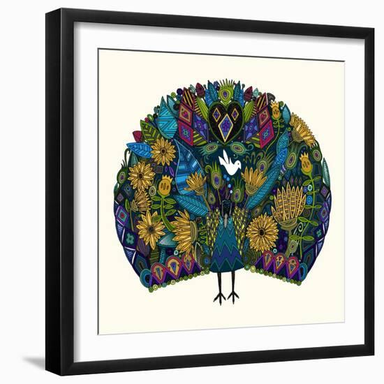 Peacock Garden-Sharon Turner-Framed Art Print