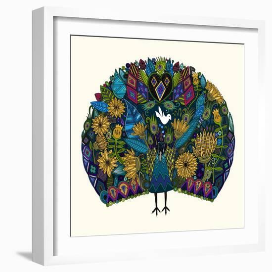 Peacock Garden-Sharon Turner-Framed Art Print