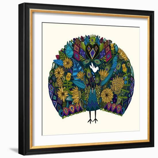 Peacock Garden-Sharon Turner-Framed Art Print