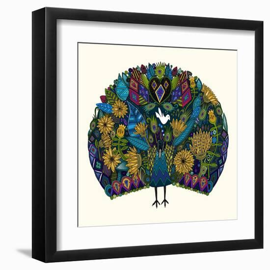 Peacock Garden-Sharon Turner-Framed Art Print