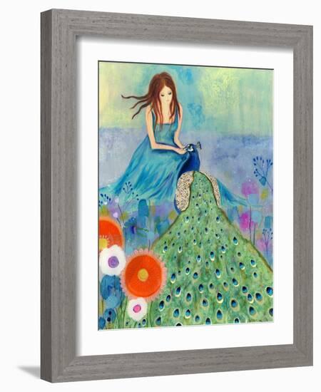 Peacock Garden-Wyanne-Framed Giclee Print