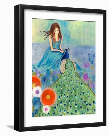 Peacock Garden-Wyanne-Framed Giclee Print