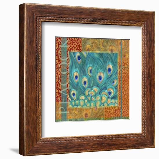 Peacock I-Louise Montillio-Framed Art Print