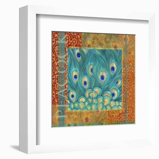 Peacock I-Louise Montillio-Framed Art Print