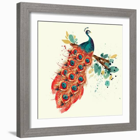 Peacock I-Sara Berrenson-Framed Art Print