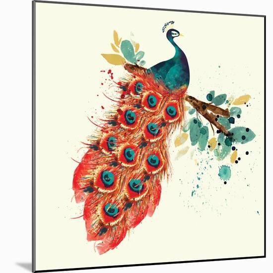 Peacock I-Sara Berrenson-Mounted Art Print