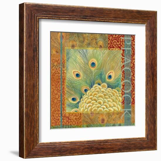 Peacock II-Louise Montillio-Framed Art Print