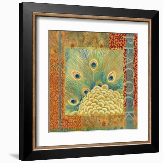 Peacock II-Louise Montillio-Framed Art Print