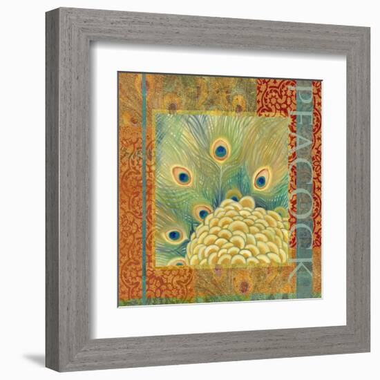 Peacock II-Louise Montillio-Framed Art Print