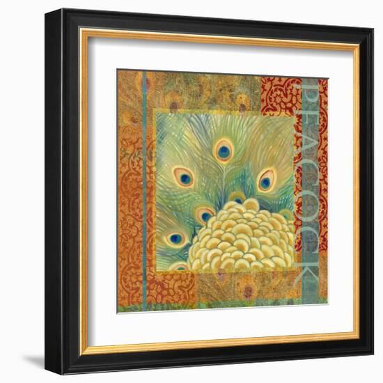 Peacock II-Louise Montillio-Framed Art Print