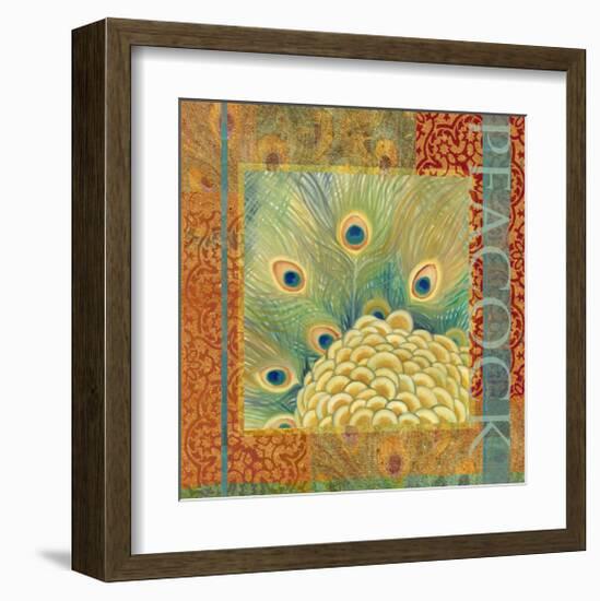 Peacock II-Louise Montillio-Framed Art Print