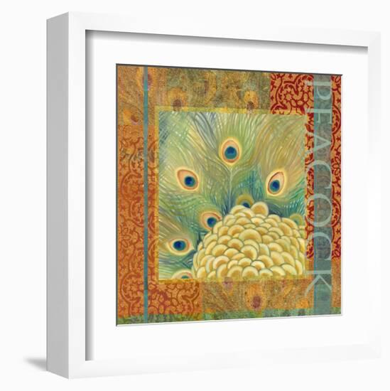 Peacock II-Louise Montillio-Framed Art Print