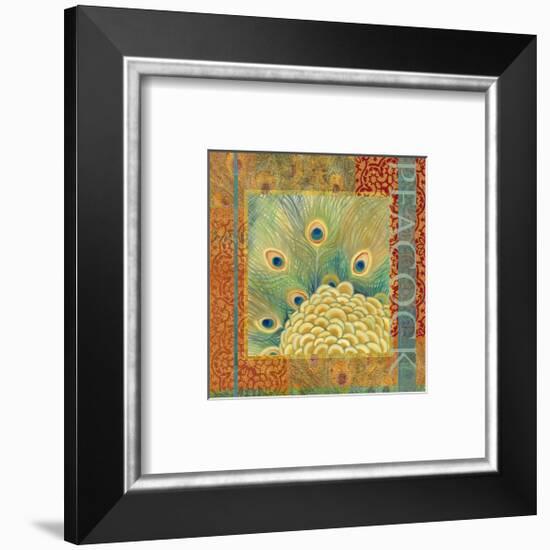 Peacock II-Louise Montillio-Framed Art Print