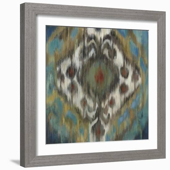 Peacock Ikat-Anna Polanski-Framed Art Print