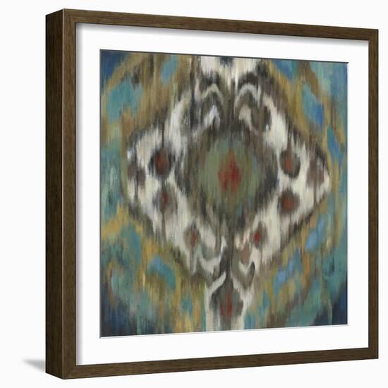 Peacock Ikat-Anna Polanski-Framed Art Print