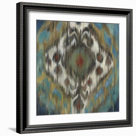 Peacock Ikat-Anna Polanski-Framed Art Print