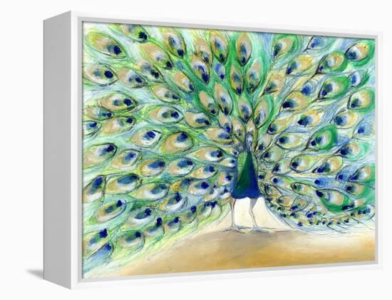 Peacock in San Diego 2, 2013-Nancy Moniz-Framed Premier Image Canvas