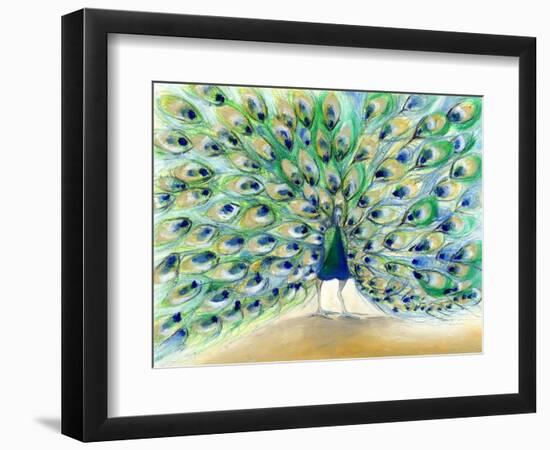 Peacock in San Diego 2, 2013-Nancy Moniz-Framed Photographic Print