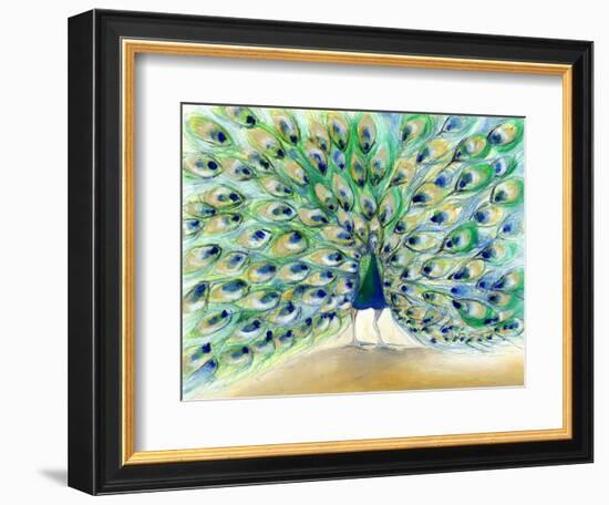 Peacock in San Diego 2, 2013-Nancy Moniz-Framed Photographic Print