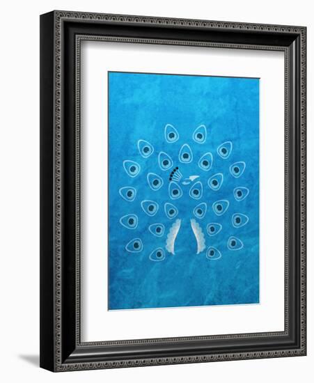 Peacock - Jethro Wilson Contemporary Wildlife Print-Jethro Wilson-Framed Art Print